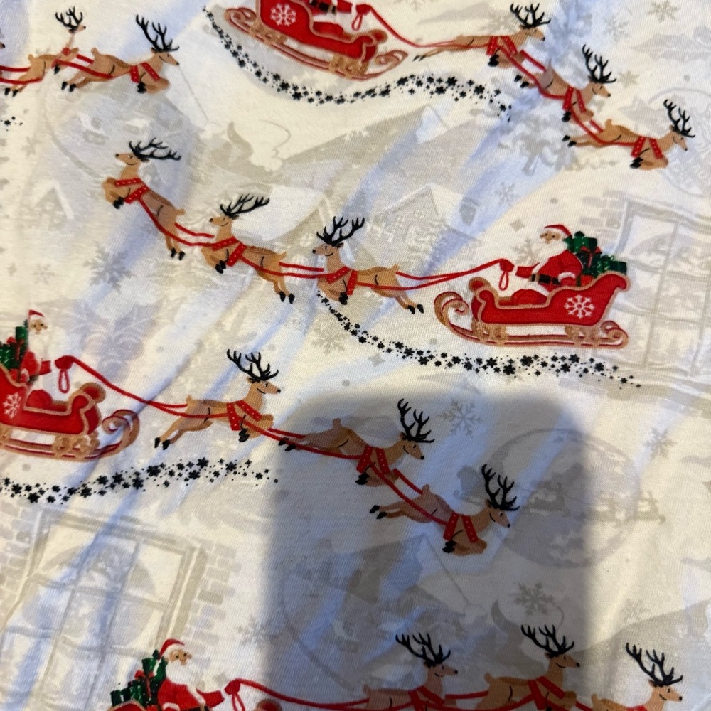 Pj Place Christmas Santa & Reindeer Pajama Set Adult Small View 2